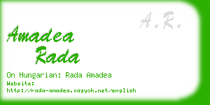 amadea rada business card